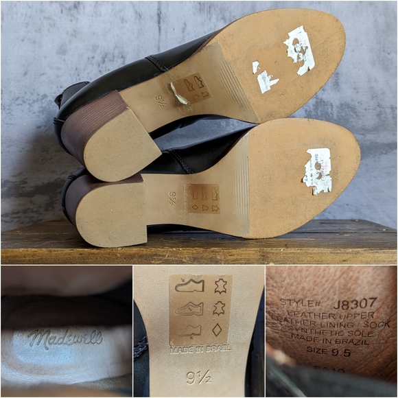 Madewell The Regan pull-on ankle boots in Black, size 9.5 - Picture 11 of 12